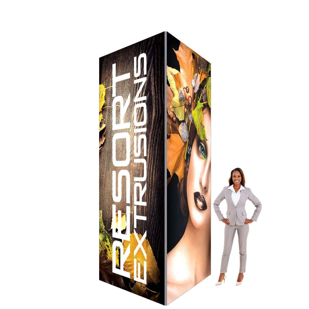 60D Big Sky Square Tower Silver Frame with Backlit — 6x12 Graphic Package